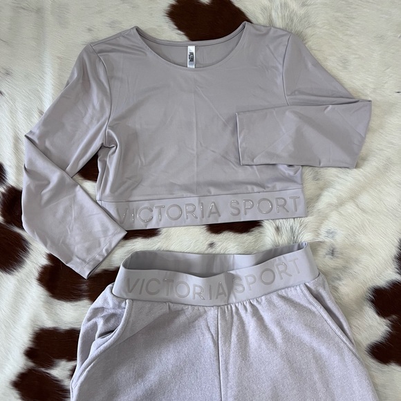 LIKE NEW VS Sport Lounge Sweat Pants Purplish Grey - Picture 3 of 9